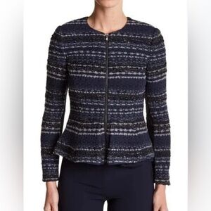 Rebecca Taylor Lurex Metallic Tweed Jacket Size 6 Retail $575